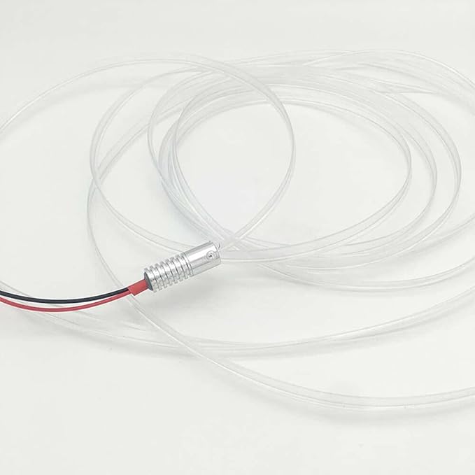 3m/9.8ft 5m/16ft Car Home LED Strip Ambient Light 2mm Plastic Optic Fiber Cable Skirt Tube Kit with 12V LED Light Source Illuminator (Red,3m/9.8ft)