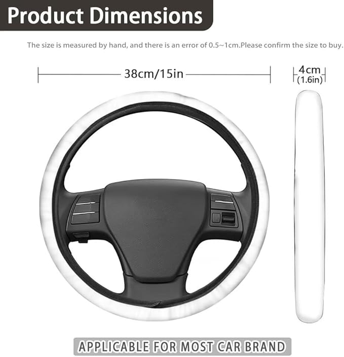 AFPANQZ Purple Butterfly Car Steering Wheel Covers Sweat Anti-Slip Soft Grip Universal 14-15 inch Stretch-on Fabric Steering Wheel Protector Fits Sedans SUV Vans Trucks Red