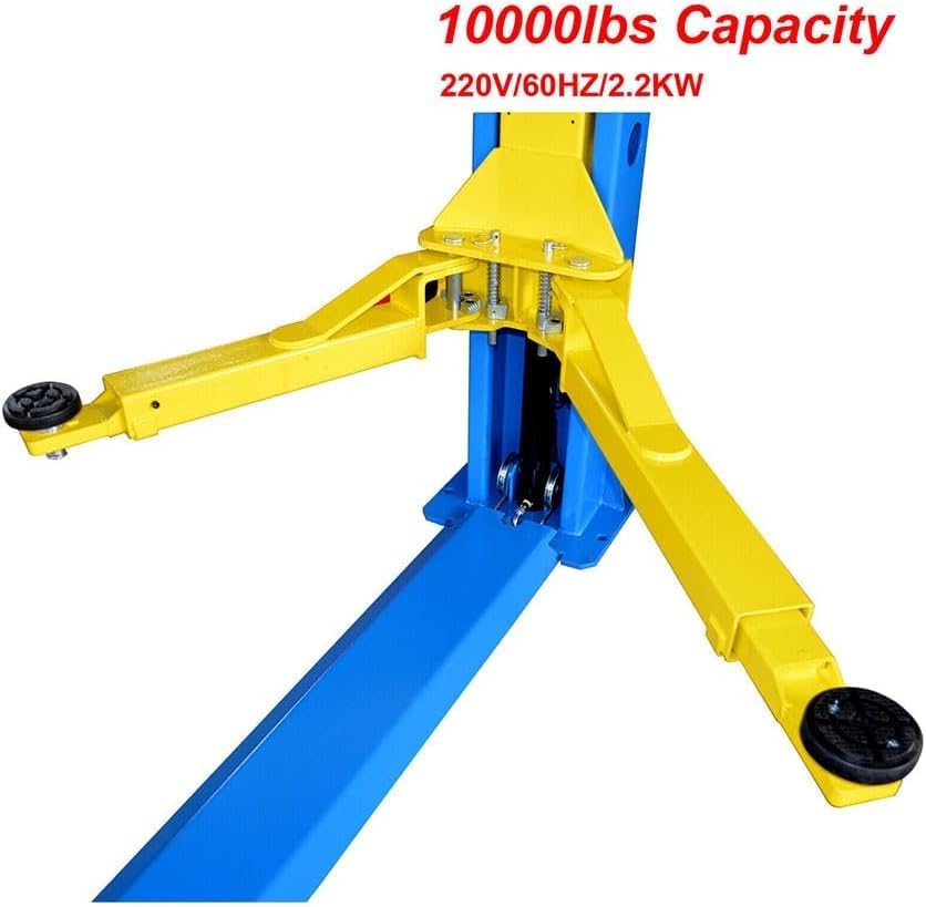 10000lbs 2 Post Lift AK-H105 Two Post Car Lift Automotive Lift with Floor Plate 36 Months Part Replacements (H105)