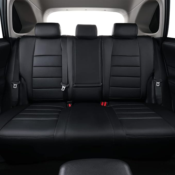 coverdream Custom Fit Seat Covers for Toyota RAV4 Limited,XLE,SE,Platinum,Adventure 2013 2014 2015 2016 2017 2018,Full Coverage Leather Seat Protector (Full Set,Black)