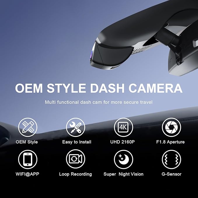 Mangoal 4K Dash Cam Custom fit for Mazda 3 2019 2020 2021 2022 2023(Model A), UHD 2160P Video, Free App & WiFi, 64GB Card