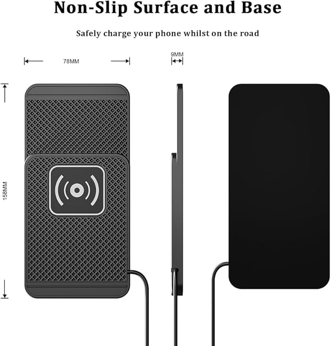 Wireless Charging Pad for Car for Kia Sportage 2000-2002 2005-2026, 20W Fast Wireless Car Charger Pad Type-C/USB Non-Slip Phone Charging Mat,B 30cm Cable USB Plug