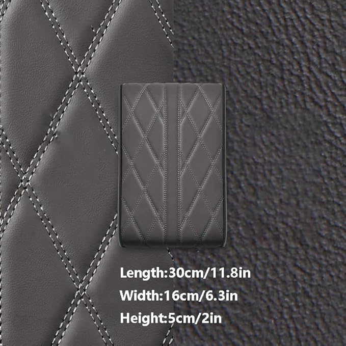 Car Center Console Cover for Lincoln Nautilus 2024-2025,Armrest Box Mat,Car Armrest Box Pad,Center Console Cushion,Leather Car Armrest Box Pad,Scratch Resistant,Comfort Elbow,D-Grey