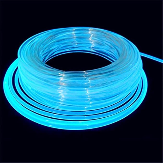 10ft Super Bright MMA Plastic Optic Fiber Side Glow for LED Light Source Soft Optical Light Guide Strip