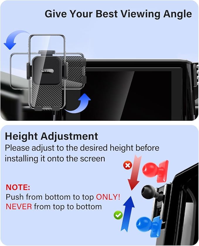 SKYLOTEC Car Phone Holder for Honda CR-V CRV 2017 2018 2019 2020 2021 2022 Accessories 5/7-Inch Screen Fixed Clip, Automobile Cradles Phone Mount, Cell Phone Base Not Block Air Vent