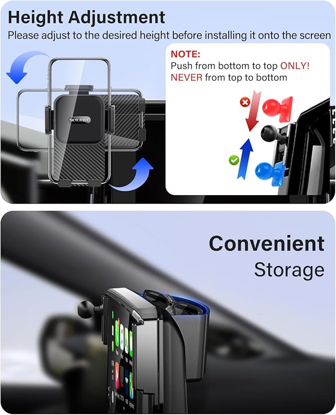 SKYLOTEC Car Phone Holder for BMW 5 Series M5 2017 2018 2019 2020 Accessories 10.25-Inch Screen Fixed Clip, Automobile Cradles Phone Mount, Cell Phone Base Not Block Air Vent