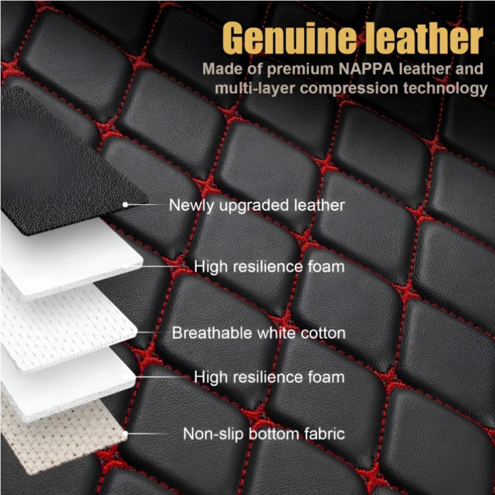 Add Personal Touch to Your Vehicle with IMEISH Customizable Logo Text Car Mats for 99% of vehiclesPads Protection Non-Slip Leather Floor Liners (Black Rice)