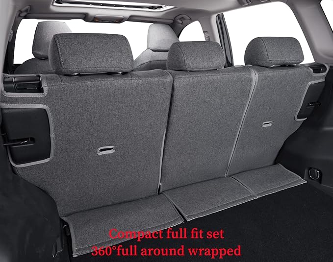 coverdream Custom Fit Seat Covers for Toyota RAV4 Adventure,TRD Off - Road 2024 2023 2022 2021 2020 2019,Full Coverage Polyester Seat Protector (Gray,Full Set)