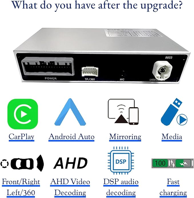 Wireless CarPlay Upgrade Module for Acura Upgraded Accessories Upgrade Kit fits (TL with Navi 2009-2014) CarPlay Retrofit Kit Support OEM Display
