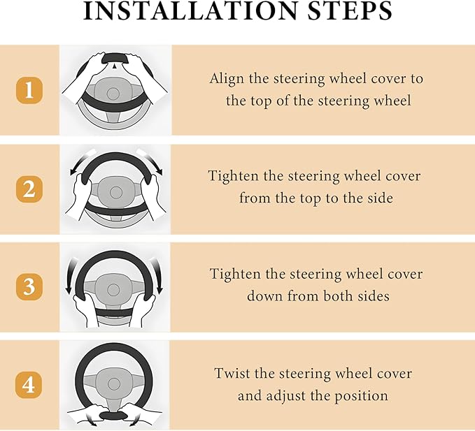 Boho Steering Wheel Cover, 15 Inch Coarse Flax Cloth Ethnic Style Anti-Slip Car Wheel Wrap, Universal Breathable Bohemian Steering Wheel Protector for Cars Vans Trucks (D)