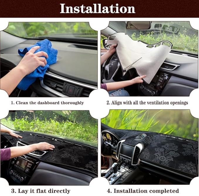 Dashboard Cover for Buick Verano 2012-2016,Anti-Glare Sun Shield,Non-Slip Custom Fit Dash Mat,Interior Protector,Microsuede