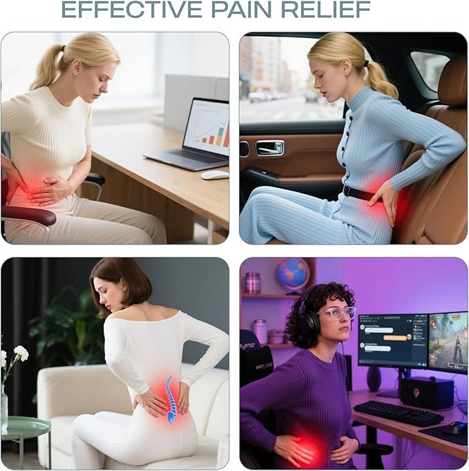 Skechers Seat Cushion Memory Foam,Donut Pillow Office Chair Cushion for Tailbone Pain Relief,Butt Pillow for Office Chair,Car seat Cushion,Long Sitting Office Workers,and Car Drivers,Grey