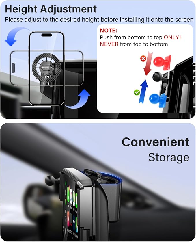 SKYLOTEC Car Phone Holder for BMW X2 2022 2023 Accessories 10.25-Inch Screen Fixed Clip, Automobile Cradles Magnetic Phone Mount Compatible with MagSafe, Strong Magnets Cell Phone Base