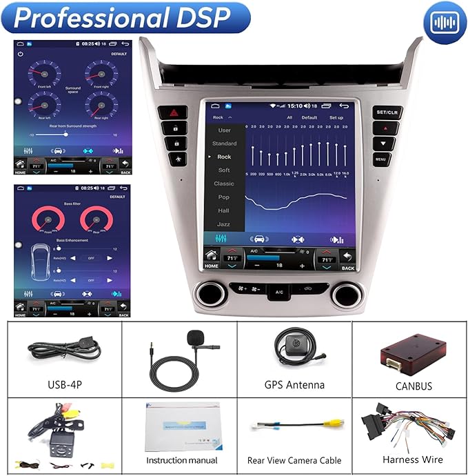 QLED 8-Core CPU Radio Upgrade for Chevy Chevrolet Equinox 1LT 2LT LTZ 2010 2011 2012 2013 2014 2015,IPS Touch Screen,CarPlay Android Auto Ready