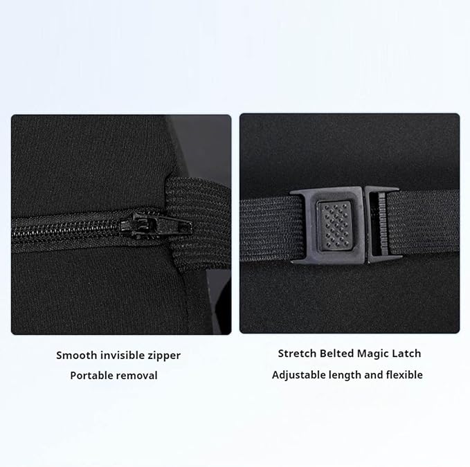 Car Headrest & Lumbar Support Cushion, Ergonomic Car Seat Headrest & Lumbar Cushion with Adjustable Strap for Neck Back Pain Relief, Memory Foam & Breathable Car Head Lumbar Rest Set (Coffee)