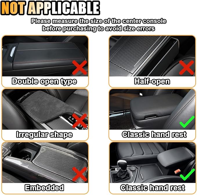 Bling Leather Car Armrest Seat Box Cover, Car Console Armrest Cover with Crystal Rhinestones, Anti-Scratch Waterproof Auto Center Console Protector Cushion Pad for Car SUV Truck (Blue)