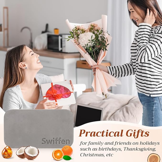 2 Pcs Car Air Freshener Set Stone Air Freshener Vehicle Scent Diffuser Car Odor Eliminator, 2 Long Lasting Scents Amber Tectona Grandis Refills, Metal Clip Included