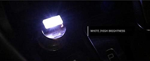 2 Piece Color Ultra USB Plug In Mini LED Car Interior Ambient Lighting Lamp Kit (WHITE)