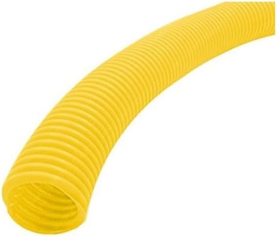 Electriduct Split Wire Loom Tubing Polyethylene Corrugated Flexible Conduit - 3/8" Nominal Size - 20 Feet - Yellow