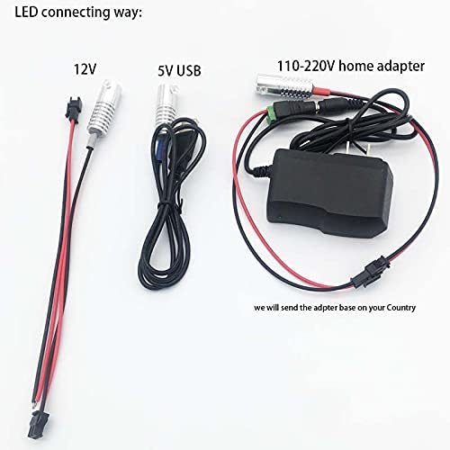 2mm 5meters Car Home LED Ambient Plastic Optic Fiber Light Source Kit Tool Free (5V USB,Cool Blue)