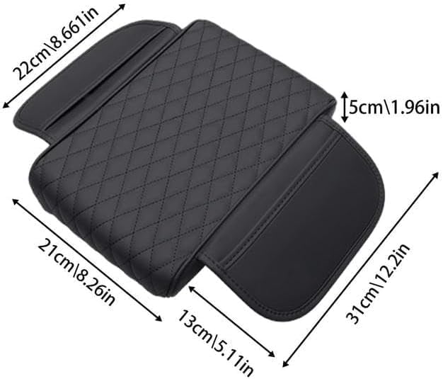 for Alfa Romeo Stelvio (949) 2017 2018 2019 2020 2021 2022 Car Center Console Cover, Leather Memory Foam Protection Pad, Hand Rest Pillow with Height Increase, Interior Accessory,Grey