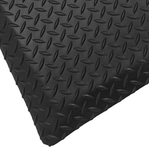 Rhino Mats, American Classic Diamond Anti-Fatigue Mats, Industrial Ergonomic Comfort Standing Mat for Work, Home, Garage, Office, Kitchen or Anywhere (Black 1" Thick, 3 FT. x 5 FT.)