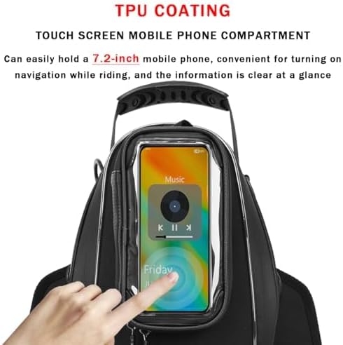 Motorcycle Tank Bag for Honda NT1100 NT 1100, Magnetic & Strap Mount Tank Bag for Motorcycles, Motorcycle Touring Navigation Luggage Bag Tank Bags,A Strap