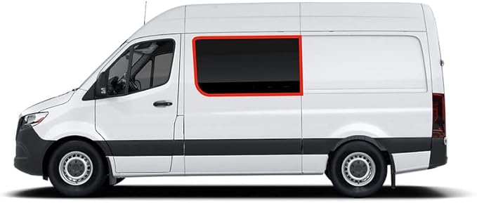 VanEssential Insulated Magnetic Blackout Window Cover Designed for Mercedes-Benz NCV3 & VS30 Crew Window FW621L Direct Fit Cover - Charcoal Gray