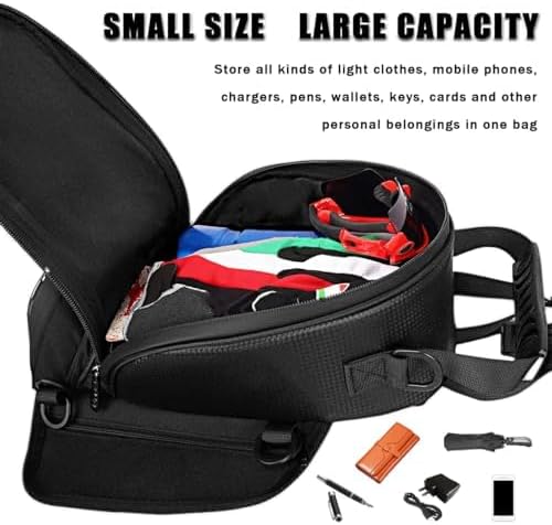 Motorcycle Tank Bag for BMW G310GS G310R G310 RG 310 GS G 310R, Magnetic & Strap Mount Tank Bag for Motorcycles, Motorcycle Touring Navigation Luggage Bag Tank Bags,A Strap