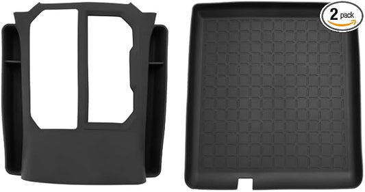 SKTU 2PCS for 2026 Toyota RAV4 Center Console Gear Shift Mat for 2026+ Toyota RAV4 (LE/SE/XLE Premium/Woodland/XSE/Limited) Console Gear Shift Mat & Gear Shift Panel 2026 RAV4 Accessories Storage Box