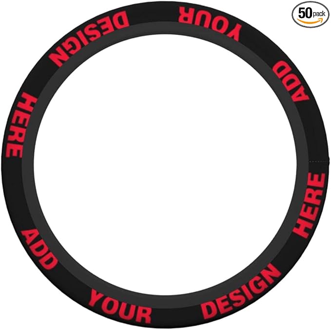 Custom Steering Wheel Cover - Personalized Anti Slip Car Wheel Protector - Add Your Image Text Universal 15 Inch Fit Suit For Cars, Truck, Suv, Trailer (Custom, One Size)