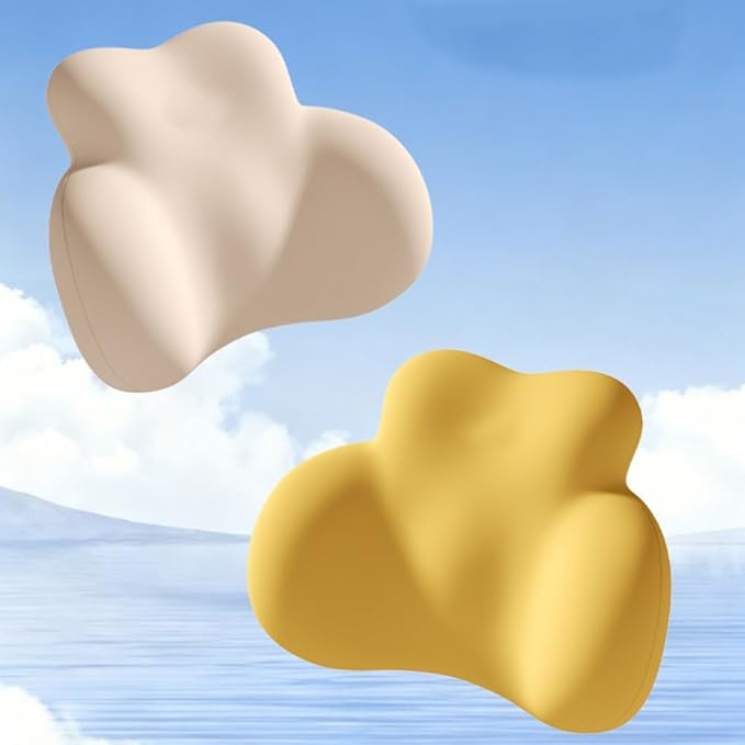 Car Lumbar Support Pillow for BMW iX2 2025 Memory Foam Back Support Cushion Breathable Car Seat Lumbar Pad Accessories,Beige