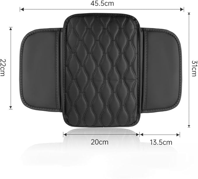 Car Armrest Pad for BMW M4 Competition Convertible Coupe F83 F82 G82, Waterproof Center Console Cushion Pad Cover Armrest Storage Box Mat Protection Interior Accessories,A-Red