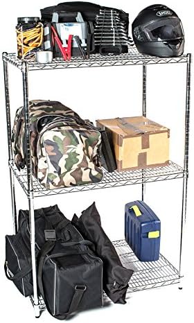 Omega 18" Deep x 60" Wide x 63" High 3 Tier Chrome Starter Shelving Unit