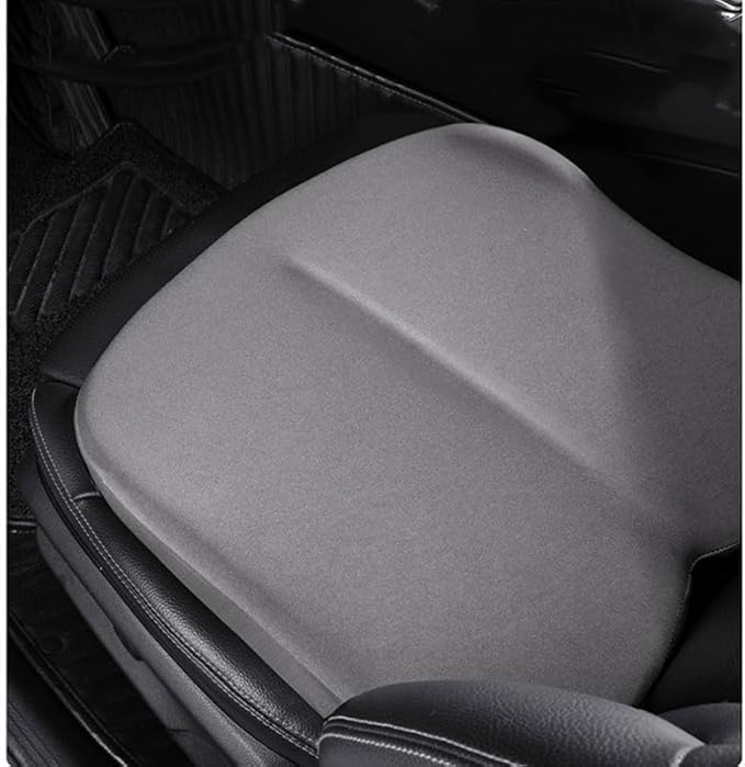Adult Car Booster Seat Cushion, Car Seat Driver Height Boost Mat Memory Foam Car Seat Cushions Pad Improve Driving View Non-Slip 3D Office Chair Cushion Pressure Relief (Grey)