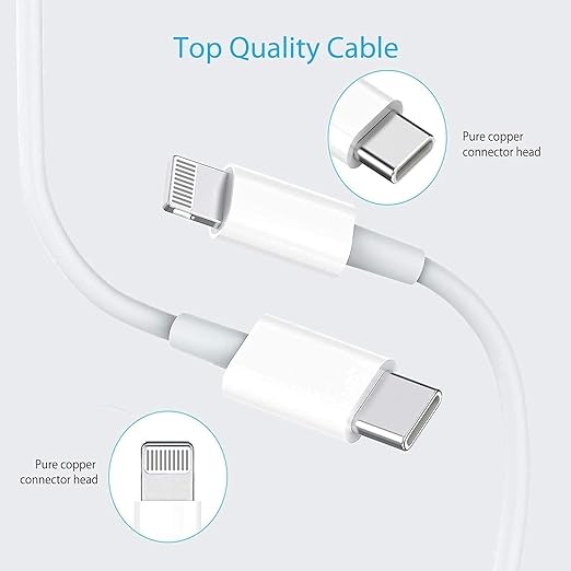 iPhone Fast Charger Cable,Fast Charger iPhone 20W PD USB C Wall Charger Type C Power Adapter Lightning Cable Fast Charging Plug Compatible with iPhone14/13 Pro/12/11/XS/Max/XR/X/8 Plus/SE 2022,iPad