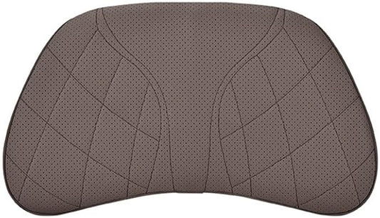 for Chevy Silverado 2007 2008 2009 2010 2011 2012 2013 Leather Car Seat Headrest Lumbar Cushion, Lumbar Support Pillow for Car,for Driving Traveling Relieving Neck Fatigue,2-C Brown
