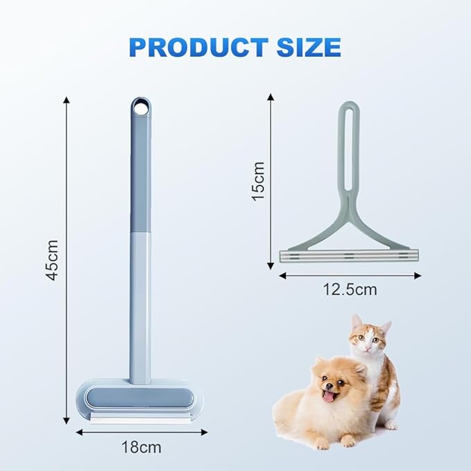 Moonboat Multifunctional Hair Removal Brush, Cleaner Pro Pet Hair, Cat Dog Hair Broom Lint Remover Scraper, Suitable for Carpet Rugs Bed Couch Curtains (A-1PC)