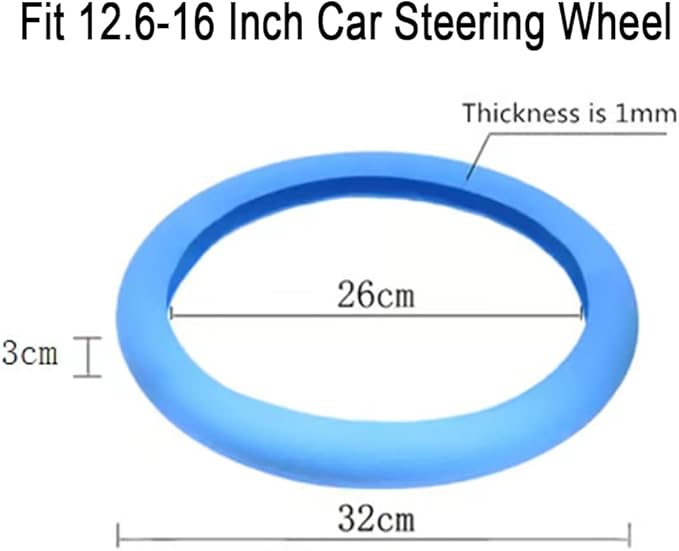 Cooling Steering Wheel Cover, Car Steering Wheel Cover, Anti-Slip Car Steering Wheel Protective Cover, Fit 12.6-16 Inch, for Car SUV Truck Van, for Women & Men (2Pcs-a)
