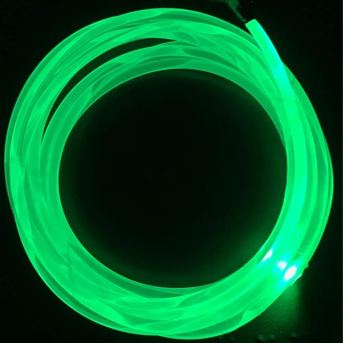 10ft Super Bright MMA Optic Fiber Glow Side Light Guide Strip - Plastic Optical Fiber Transparent Light Guide Material (Diameter 0.10in)