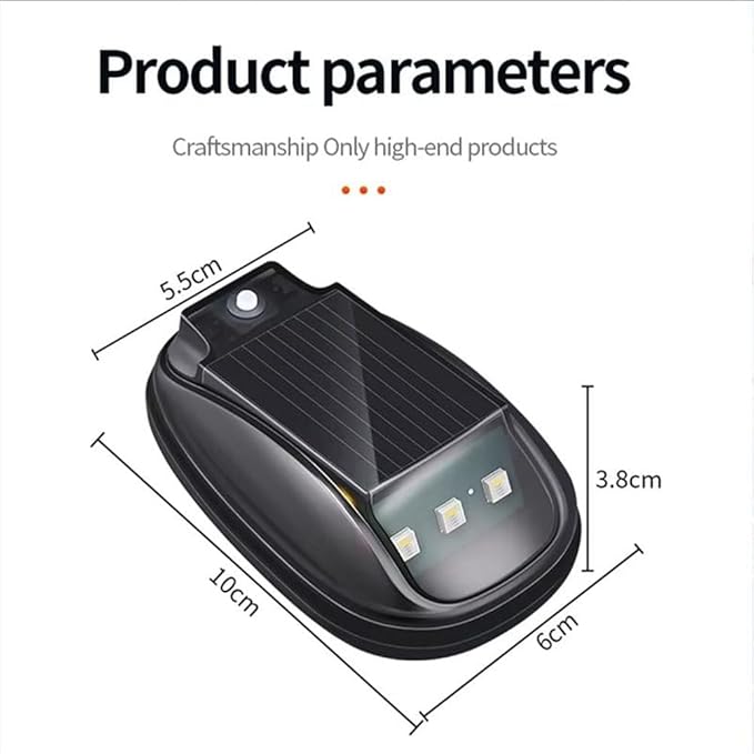 Solar-Powered Car Roof Light – Waterproof, Remote Control & Easy Installation, Solar Car Roof Light Kit, 8 Colors Wireless LED Strobe Lights with Remote Control for Trucks, Motorcycle, Vehicle (1pc)
