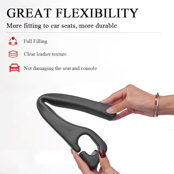 Car Seat Gap Filler Organizer Compatible with Subaru Crosstrek Accessories Seat Gap Plug Blocker with Storage Slot Non-Slip Car Cup Holder Coaster Black