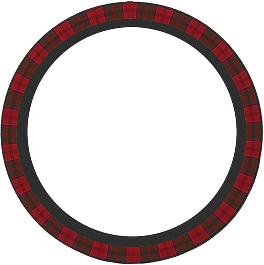 Thickened Elastic Steering Wheel Cover, Grant Clan Tartan Plaid Pattern Ultra, Soft, Breathable, Fit for Cars, SUVs, Trucks, Stylish Comfortable Grip