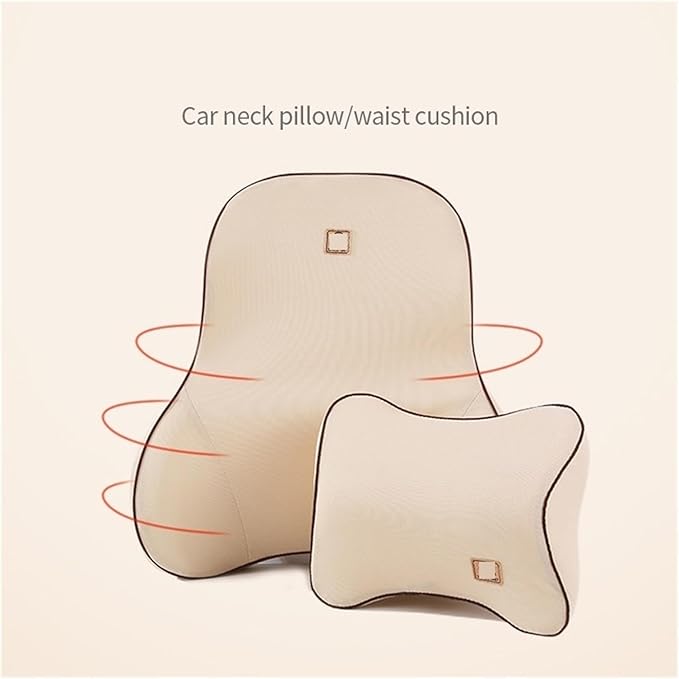 Car Driver Pillow Lumbar Support Back Cushion Fit for Seat Neck Pillow Washable Pillow Cushion(1pcs Black Neck)