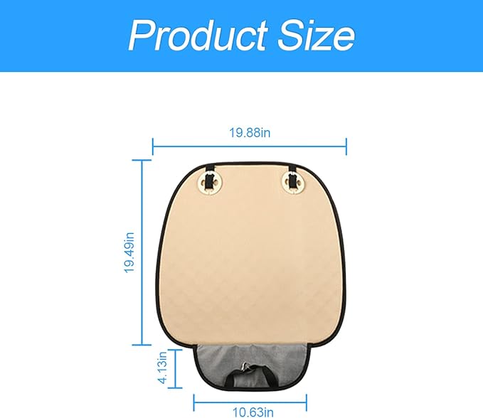 Moly Magnolia Car Seat Cover/Protector, Car Seat Cushion, Breathable, Comfort, Universal for Most Vehicles, Automotive Interior Seat Protector, Car Seat Cover for Men and Women (Black)