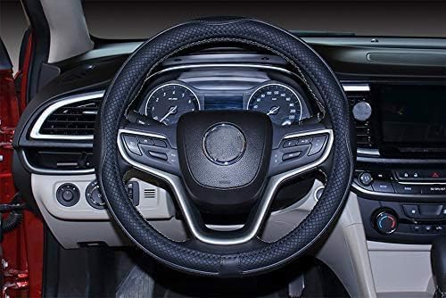 Mayco Bell Large Size Steering Wheel Cover Anti-Slip,Safety,Soft,Breathable,Durable,Full Surround,Comfortable Grip Microfiber Leather (15.5-16 inch, Black)