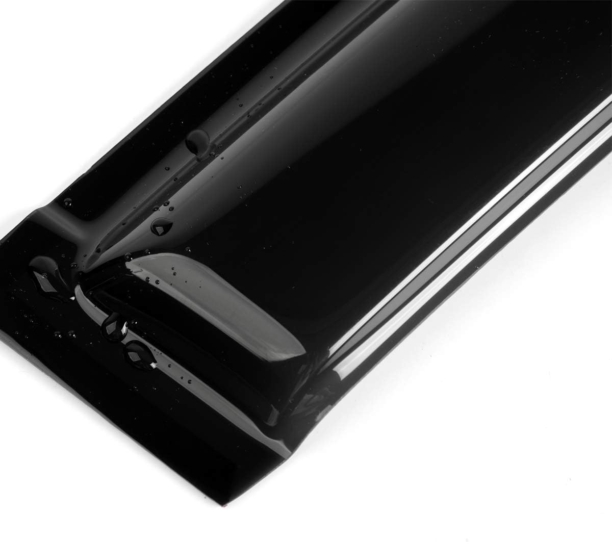 4pcs Outside Mount Style Dark Smoke Window Rain Guards Durable Side Wind Deflectors Vent Window Visors Fit for 2005-2021 Toyota HILUX Crew Cab Pickup