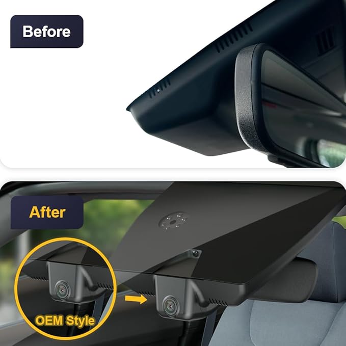 Fitcamx Front 4K+Rear 1080P Dash Cam Adapts for Kia Sportage 2023 2024 2025 (Part No#DW010/P1020/R2010), OEM Style, WiFi & APP, Dual HD Video, Loop Recording, G-Sensor, Easy to Use, 128GB Card