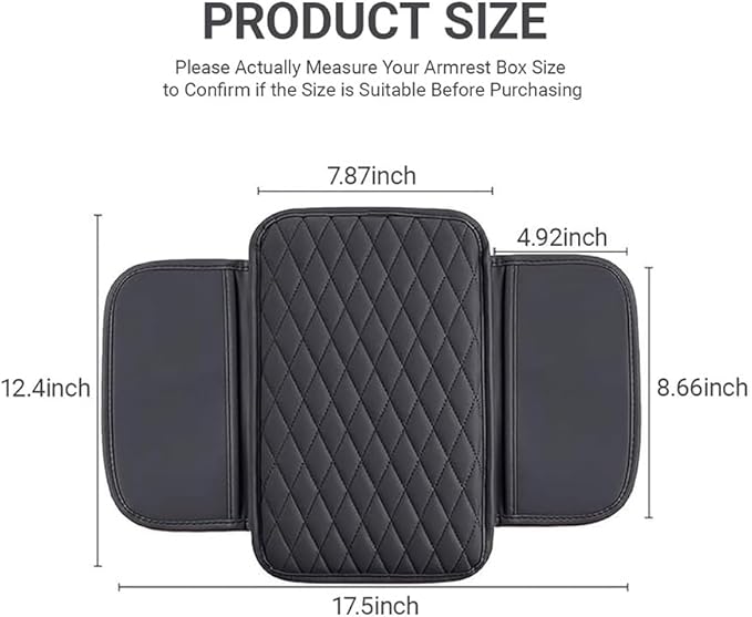 Car Center Console Cover for Acura RDX 2007-2019 2020 2021 2022 2023 2024 2025,Arm Rest Lid Cushion Protector Multifunctional Armrest Cushion Pad Interior Accessories,Brown