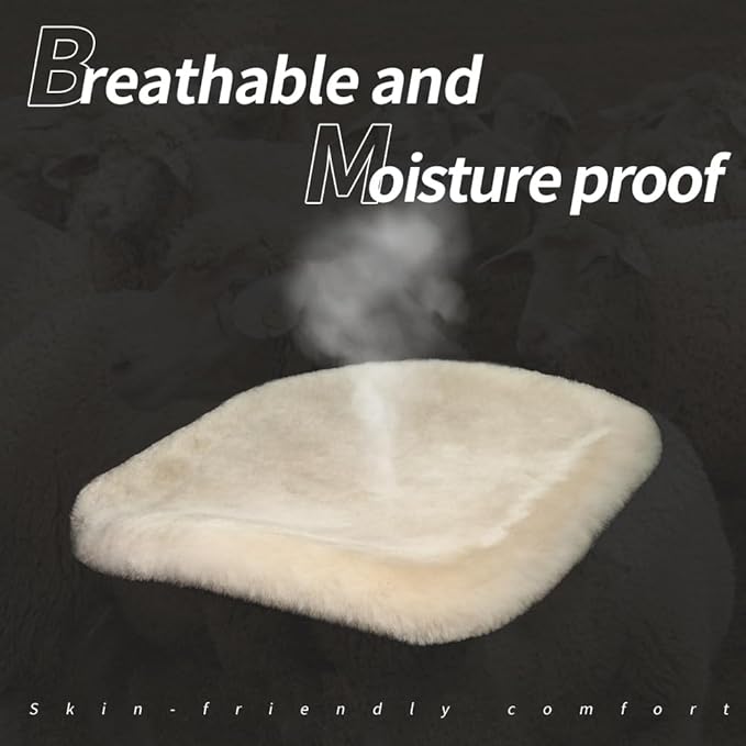LLB Genuine Sheepskin Car Seat Cushion Seat Covers for Cars Trucks SUV Comfort Seat Protector Pad for Car Driver Seat Car Accessories for Women Office Chair Decor, Aquamarine Front Seat Cushion-1 Pc